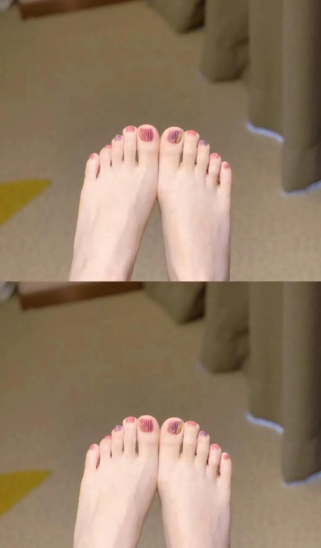 脚的照片怎么拍脚趾美甲图片