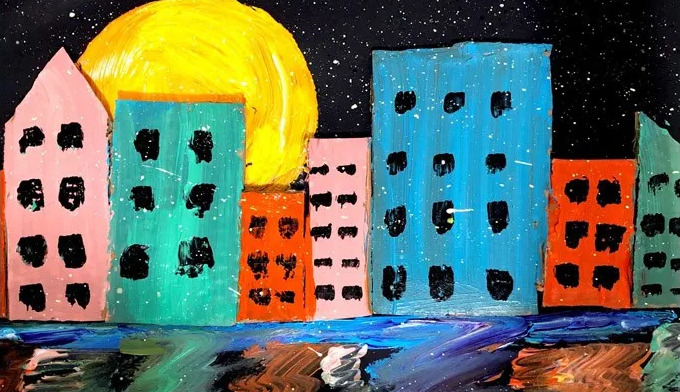 中秋节赏月图片儿童画【中秋节赏月图片高清】