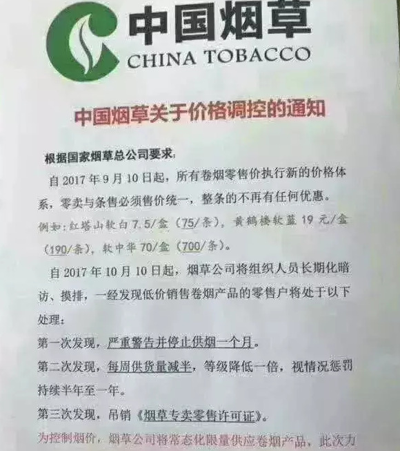 烟草官方网站价格查询【中国烟草局价格查询】