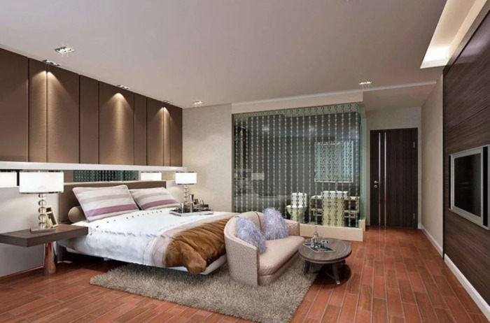 卧室连衣帽间连卫生间效果图【衣帽间卫生间装修效果图大全】