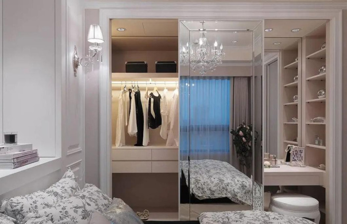 卧室连衣帽间连卫生间效果图【衣帽间卫生间装修效果图大全】