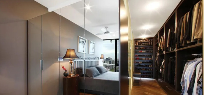 卧室连衣帽间连卫生间效果图【衣帽间卫生间装修效果图大全】