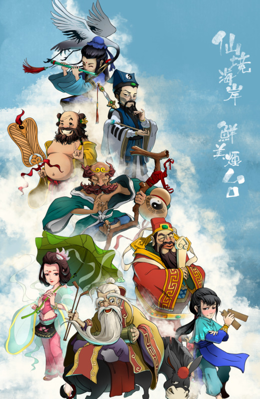 八仙过海简笔画小学生【八仙过海简笔画图片大全】