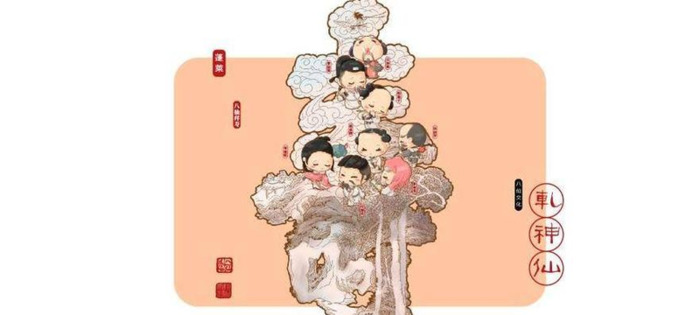 八仙过海简笔画小学生【八仙过海简笔画图片大全】