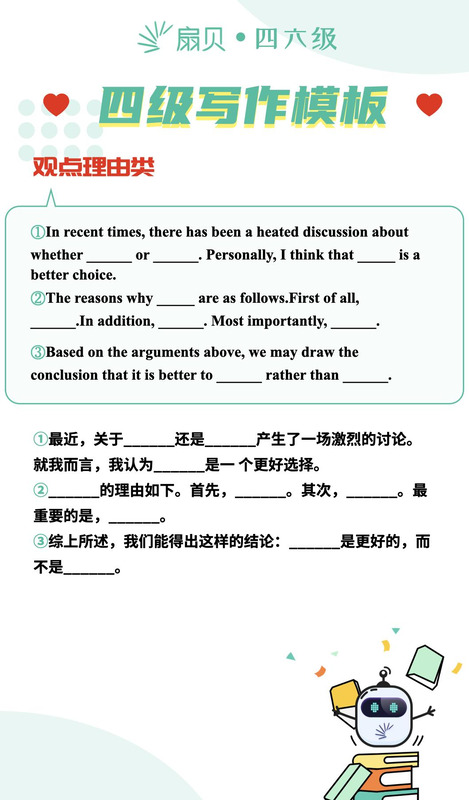 英语四级作文万能套用模板开头【英语四级作文万能套用模板结尾】