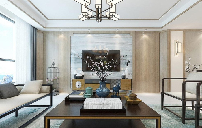 长方形客厅餐厅二合一装修图中式【长方形客厅餐厅二合一装修图 一体】