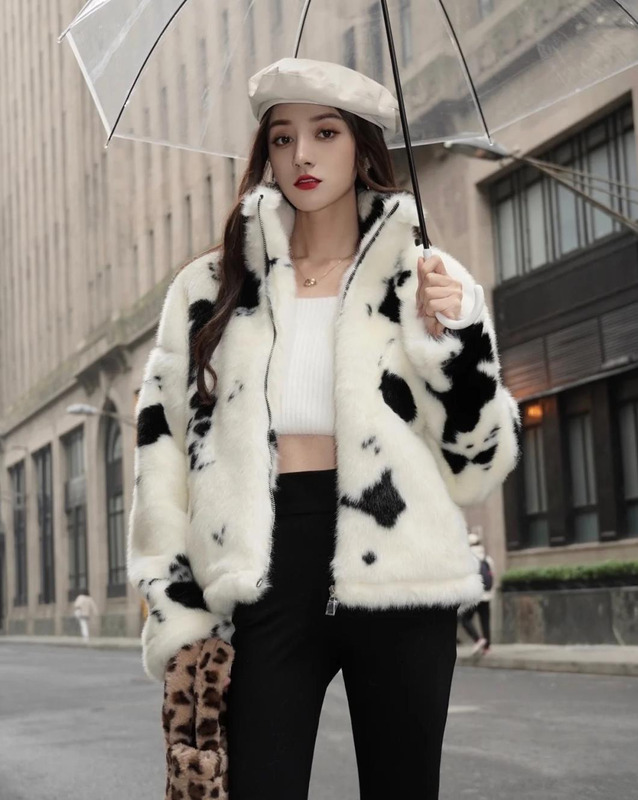 女式皮草短外套【皮草年轻款女外套】
