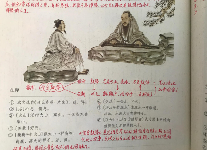 伯牙鼓琴笔记【伯牙鼓琴笔记整理】