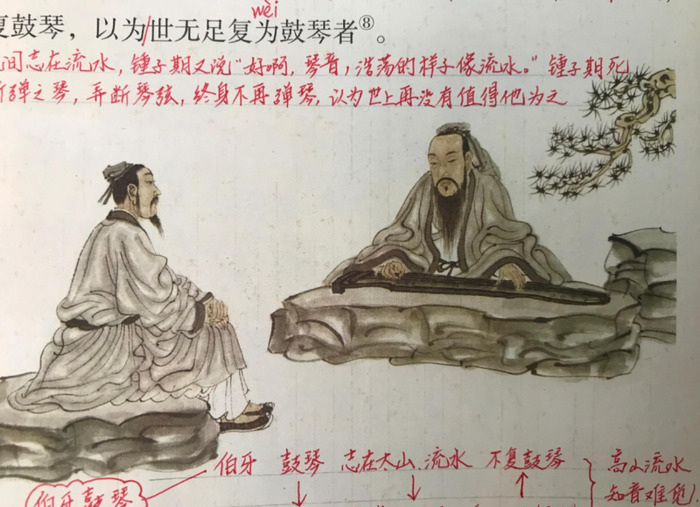 伯牙鼓琴笔记【伯牙鼓琴笔记整理】