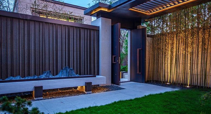 院墙大门效果图大全农村【庭院墙面设计效果图】