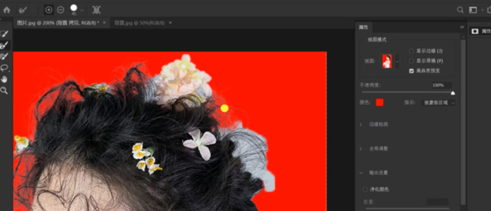 ps怎么抠头发丝选择并遮住【ps怎么抠头发丝换背景的步骤】