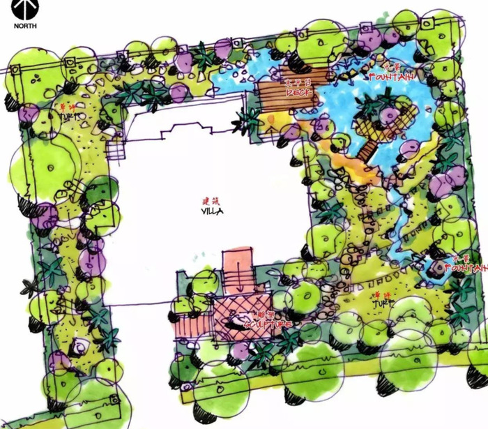 景观园林设计图片平面图【园林平面设计图】