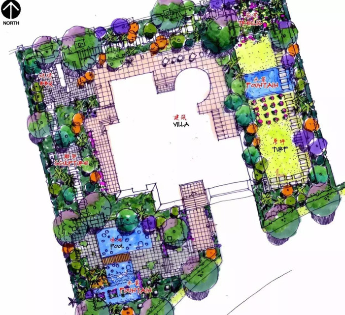 景观园林设计图片平面图【园林平面设计图】