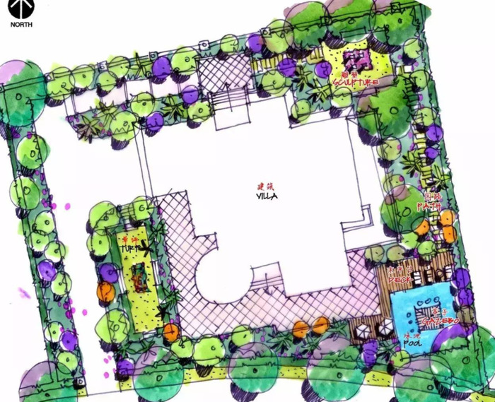 景观园林设计图片平面图【园林平面设计图】