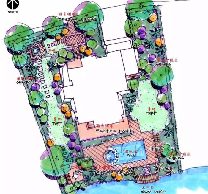 景观园林设计图片平面图【园林平面设计图】