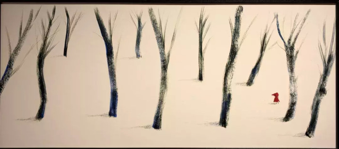 大灰狼和小红帽简笔画【大灰狼与小红帽简笔画】