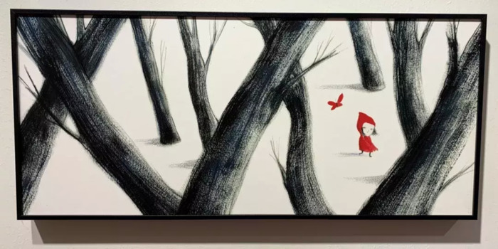 大灰狼和小红帽简笔画【大灰狼与小红帽简笔画】