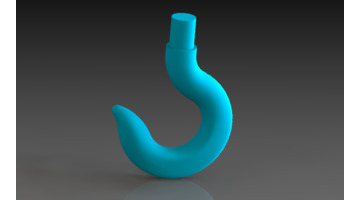 吊钩的画法手绘步骤【手工绘图吊钩步骤】