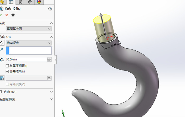 吊钩的画法手绘步骤【手工绘图吊钩步骤】