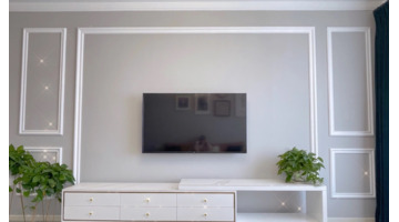 太空漫步乳胶漆装修效果图沙发背景墙【太空漫步乳胶漆装修效果图主卧】