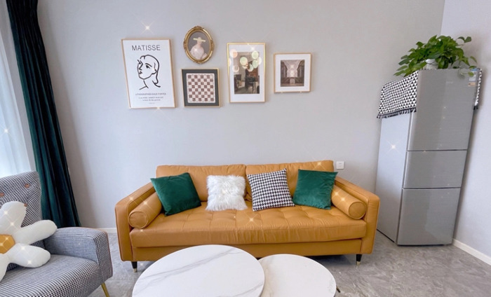 太空漫步乳胶漆装修效果图沙发背景墙【太空漫步乳胶漆装修效果图主卧】