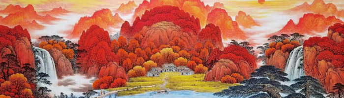 山水画图片大全招财手机壁纸【山水画图片大全招财聚财】