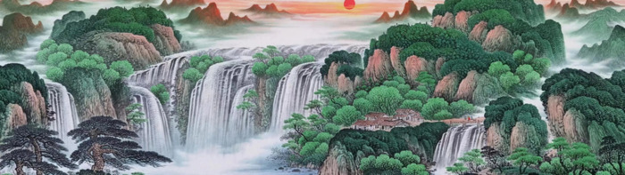 山水画图片大全招财手机壁纸【山水画图片大全招财聚财】