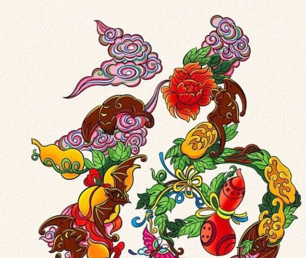 鸟体字创始人天赐百福有多少鸟【鸟体字创始人字画值钱么】