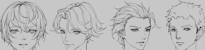 男漫画人物怎么画【男漫画发型】