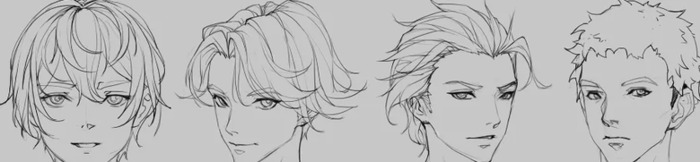 男漫画人物怎么画【男漫画发型】