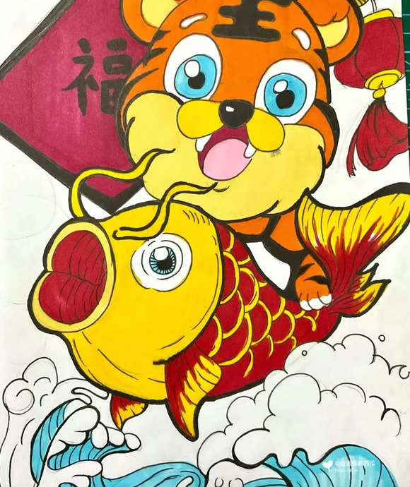 虎年吉祥物绘画小学生【虎年吉祥物绘画2022】