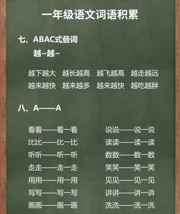 abac叠词大全【ABAC叠词大全一年级】