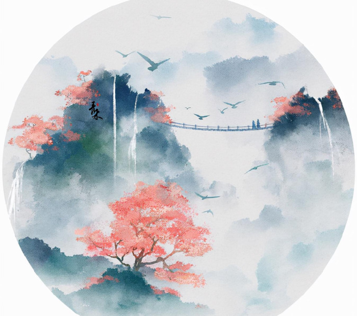 马克笔手绘风景 马克笔手绘中国风插画