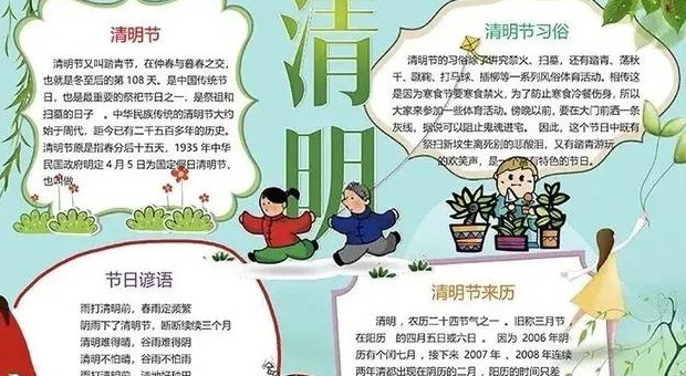 清明节手抄报图片【清明节手抄报模板】