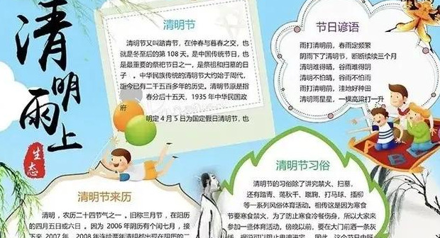 清明节手抄报图片【清明节手抄报模板】