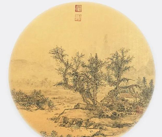 国画小品山水【国画小品山水画圆形】