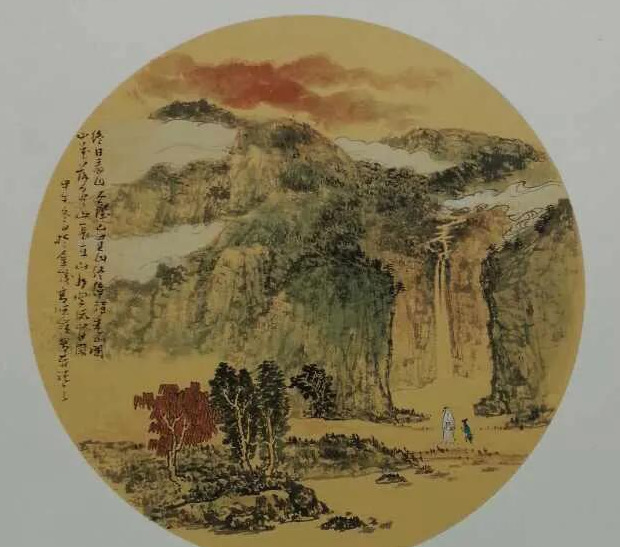 国画小品山水【国画小品山水画圆形】