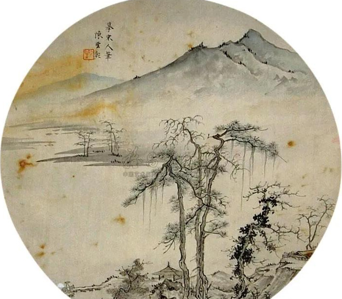 国画小品山水【国画小品山水画圆形】