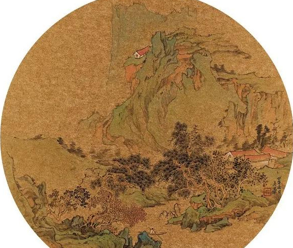 国画小品山水【国画小品山水画圆形】