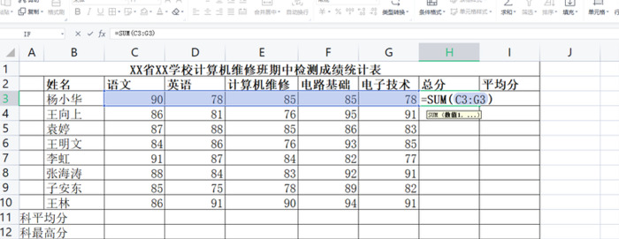 成绩单表格模板【成绩单表格制作】