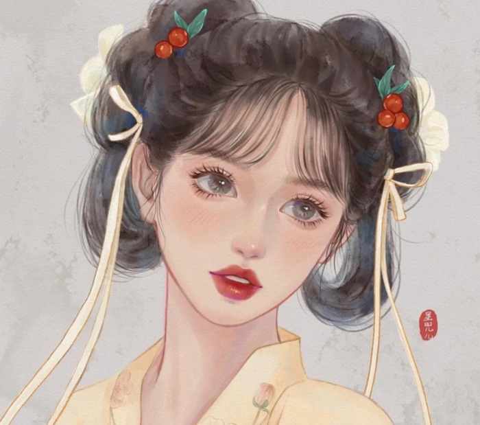 插画头像 古风女生【插画头像女】