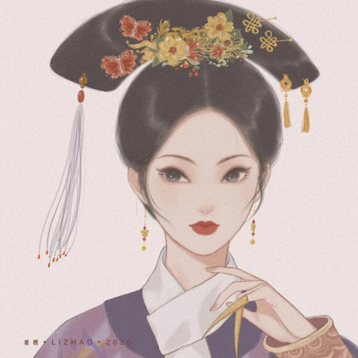 古风少女手绘插画头像【插画头像图片大全头像】