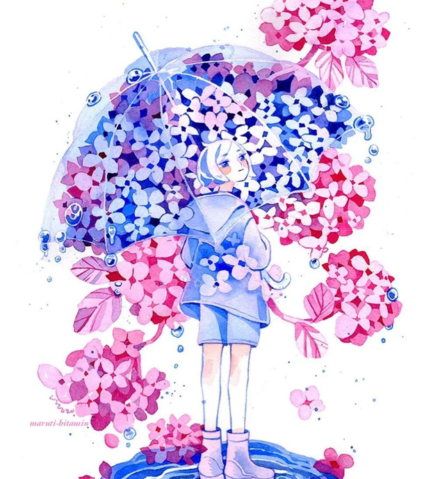 水彩插画治愈系 手绘水彩插画