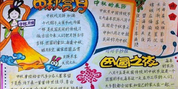 中秋手抄报文字合集【中秋节手抄报文字资料】