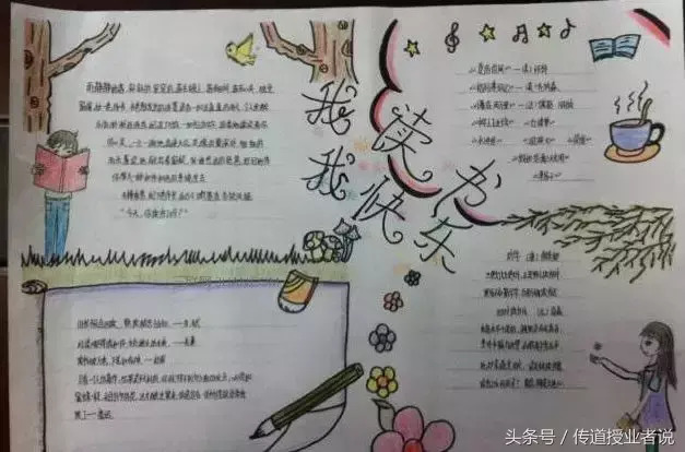 关于读书的手抄报图片【关于读书的手抄报的文字内容】