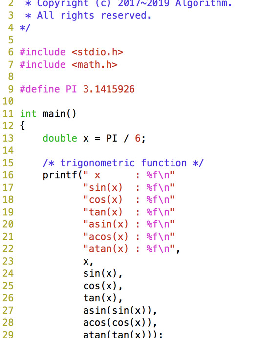 C语言math.h中的数学函数【C语言中各种常用的数学函数】