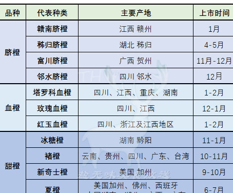 橙的来历【橙的种类】