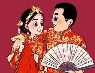 2022新年红色情侣头像【可爱吉祥男女卡通图片】