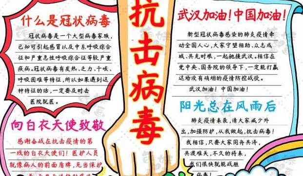 抗击病毒手抄报图片【抗击疫情手抄报合集】