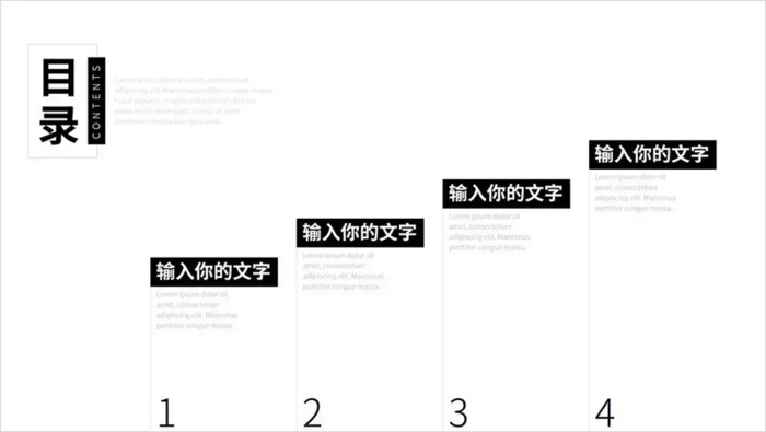 演讲类PPT中目录页的作用【PPT目录页的结构】